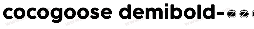 cocogoose demibold字体转换
